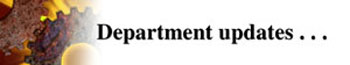 Department updates...